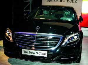 The new S-Class Mercedes Benz which will be used by visiting heads of State for CHOGM. Pic  by  Ranjit Perera