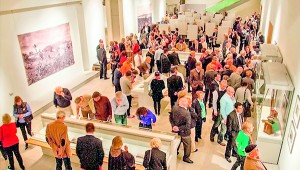 Visitors at the exhibition