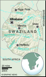 MAP: Swaziland