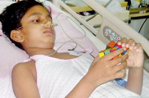 Deduni recovering in hospital