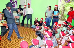 Children enjoying a magic show