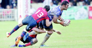 A Navy player on the rampage - Pic by Amila Gamage