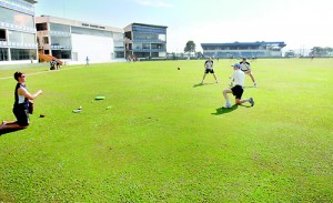 The Harrow School team was at practices here when they heard the people scream