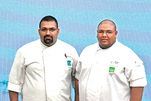 Chef Vichalya and Amal, executive Chefs at Jungle Beach and Ulagalla