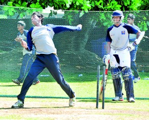 Sri Lanka Under-19s were engaged in their final training session at the NCC, before leaving for Abu Dhabi for the ACC Under-19 Asia Cup which is in progress at present with the participation of eight teams. - Pix by Amila Gamage