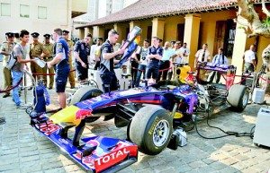 The championship winning Red Bull F1 car was on show in Colombo with its new drive Daniel Ricciardo (below). - Pix by Hasitha Kulasekara