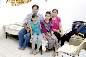 Temporary  haven across the seas: Irfan and family in their room  in Sri Lanka