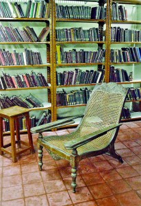 probably a favourite corner of his library, a replica of which is located at the NLDSB