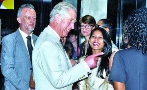 Prince Charles meets staff at the new British Council education complex in Alfred House Gardens