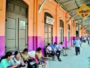 Closed: The canteen at Maradana station. Pic by Indika Handuwala