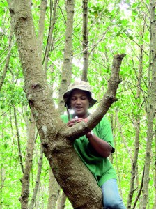 At home in the wilds during her Ph.D field studies