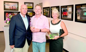 Walter Keller (centre) with German Ambassador Jurgen Morhard and his wife at his last exhibition in Colombo in December