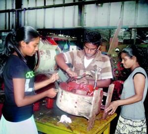 The girls are proving adept at all manner of technical jobs that were once the preserve of men