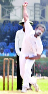 Lankan CC bowler Milan Hettiarachchi in action