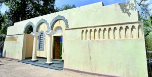 Façade of St. Paul’s Church down a lane at Pannipitiya