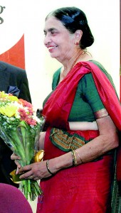 Prof. Savitri Goonesekere at the inaugural  session of the PCCSL conference.  Pic by Indika Handuwela