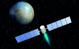 NASA's Dawn spacecraft heads toward the dwarf planet Ceres as illustrated in this undated artist's conception released by NASA (Reuters)
