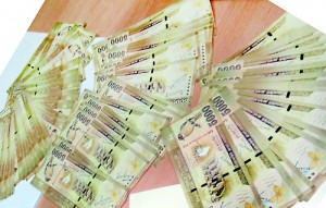 The Rs. 5,000 notes that were seized in Negombo