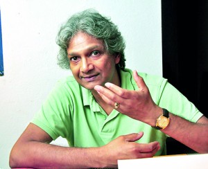 Romesh Gunesekera in Colombo. Pic by Mangala Weerasekera