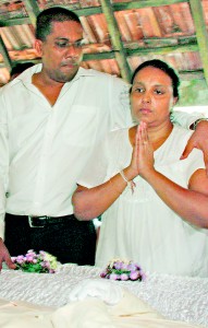 Grieving parents. Pix by Indika Handuwala