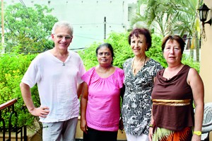 (Left to right) Committee member Gino Spirli, Sri Lankan representative Indrani Mendis, President Colette Remond and member Muriel Deschamps.                                      Pic by Athula Devapriya