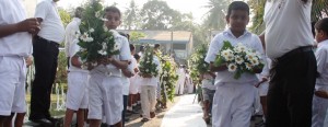 Schoolboys lineup for their colleagues last journey