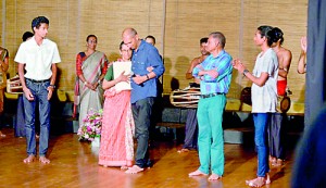ArunAbey and family making the first pledge to Guru Vajira