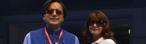 Sunanda Pushkhar and her husband, Shashi Tharoor