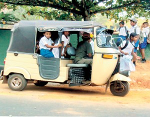 With the cost of living soaring some parents are forced to send their children in overloaded trishaws such as this one