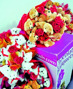 A cute teddy bear boquet will set you back Rs. 4,500
