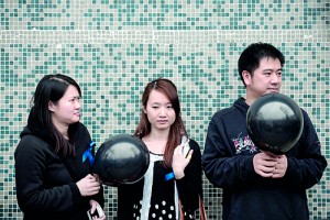 Demonstrators hold black balloons as they rally outside the offices of Chinese language newspaper Ming Pao, to protest against the replacement of its chief editor in Hong Kong.   Hong Kong's cherished status as a bastion of press freedom is being eroded by creeping self-censorship under pressure from Beijing (AFP)