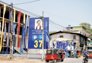 Posters and more posters: Western Province.  Pix by Indika Handuwala