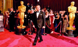 Leonardo DiCaprio at the Oscars. Pic courtesy AFP