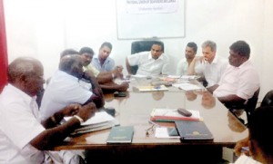 Fisher representatives from the North, East and Puttalam at the National Union of Seafarers Sri Lanka (NUSS) office on Lauries Road Bambalapitiya on Friday