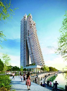 An artist’s impression  of proposed Altair condo