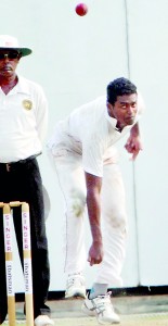 Josephian allrounder Fabian Fernando hit 37 and returned to  grab three wickets              - Pic by Indika Handuwala