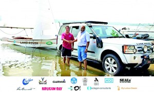 A partnership on water and on land: Jeremy (left) with Sheran Fernando of Land Rover