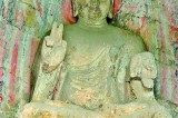 Ancient Buddha statue raises two fingers just like modern day anti-war sign