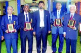 Former national football players felicitated