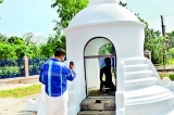 Mystery of half-broken granite  statue of Lord Buddha in Kerala