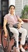 Partially paralysed Dr. Samanmali compensated for life in a wheelchair
