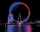 London Eye lit by Facebook election chat