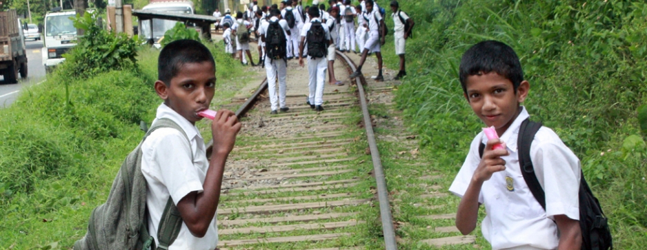 Schoolchildren’s lives at risk walking on railtracks