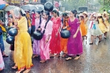 Smiling and singing in the rain