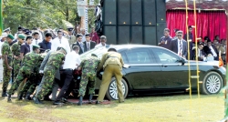 President’s car also stuck in the mud