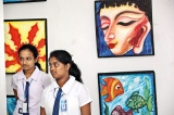 Uduvil Girls’ College exhibit their art in Colombo