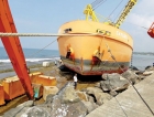 Walkers Colombo shipyard  salvages dredger in Hikkaduwa