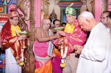 President, PM in pooja at Trinco Kali Kovil