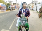 Hitting the road on his cycle for senior citizens