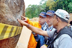 Japan landslides prevention experts at work